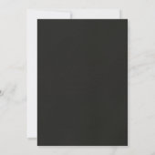 Moderne Graduationspartei Gelbschwarzes Foto 2024 Einladung (Rückseite)