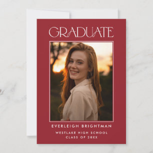 MODERNE GRADUATTYPOGRAFIE FOTO ABSCHLUSS INVITE EINLADUNG
