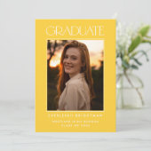 MODERNE GRADUATTYPOGRAFIE FOTO ABSCHLUSS INVITE EINLADUNG (Stehend Vorderseite)