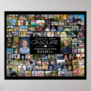 Moderne Graduierten-94-Fotocollage-Anzeige Poster
