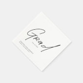 Moderne Graduierten-Skript-Typografie Abschlussfei Serviette (Ecke)