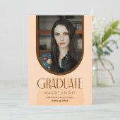 Moderne Graduiertenhochschule Foto Einladung (Stehend Vorderseite)