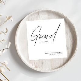 Moderne Graduiertenscript-Typografie Abschlussfeie Serviette