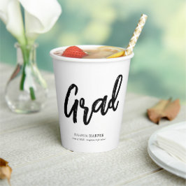 Moderne Graduierungs-Bürstenschrift-Tasse Pappbecher