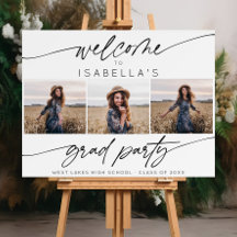 Moderne Graduierungspartei 3 Foto Begrüßungsskript