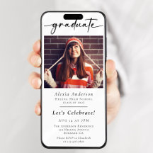 Moderne Graduierungspartei Digitale Evite