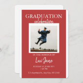 Moderne Graduierungspartei Einladung mit Foto (Vorne/Hinten)