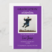 Moderne Graduierungspartei Einladung mit Foto (Vorne/Hinten)