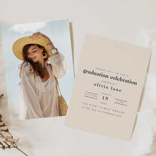 Moderne Graduierungspartei Einladung mit Foto