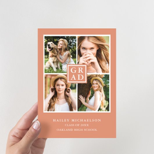 Moderne Graduierungspartei für die Fotocollage der Einladung