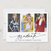 Moderne Graduierungspartei für Foto Ink 3 Einladung (Vorderseite)