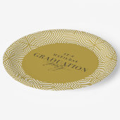 Moderne Graduierungspartei für Geometrie und Skrip Pappteller (Schrägansicht)