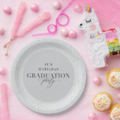 Moderne Graduierungspartei für Geometrie und Skrip Pappteller (Party)