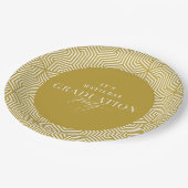 Moderne Graduierungspartei für Geometrie und Skrip Pappteller (Schrägansicht)