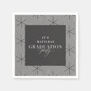 Moderne Graduierungspartei für Geometrie und Skrip Serviette
