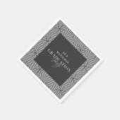 Moderne Graduierungspartei für Geometrie und Skrip Serviette (Ecke)