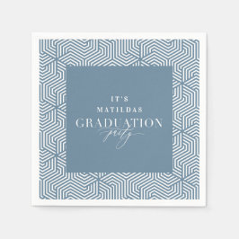 Moderne Graduierungspartei für Geometrie und Skrip Serviette