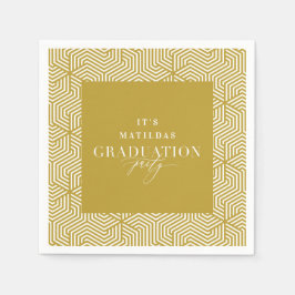 Moderne Graduierungspartei für Geometrie und Skrip Serviette