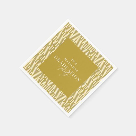 Moderne Graduierungspartei für Geometrie und Skrip Serviette (Ecke)