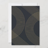 Moderne Graduierungspartei für konzentrische Bogen Einladung (Rückseite)