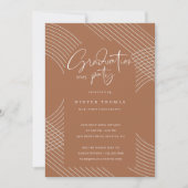 Moderne Graduierungspartei für konzentrische Bogen Einladung (Vorderseite)