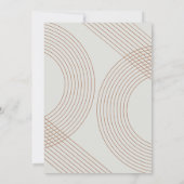 Moderne Graduierungspartei für konzentrische Bogen Einladung (Rückseite)