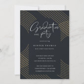 Moderne Graduierungspartei für konzentrische Bogen Einladung (Vorderseite)