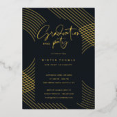 Moderne Graduierungspartei für konzentrische Bogen Folieneinladung (Vorderseite)