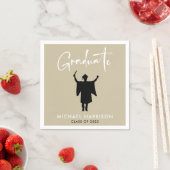 Moderne Graduierungspartei für männliche Skripte Serviette (Beispiel)