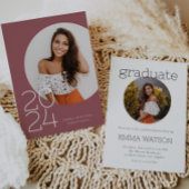 Moderne Graduierungspartei für Minimalistisches Fo Einladung