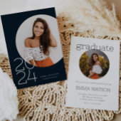 Moderne Graduierungspartei für Minimalistisches Fo Einladung