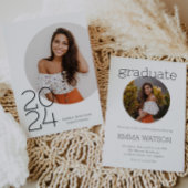 Moderne Graduierungspartei für Minimalistisches Fo Einladung