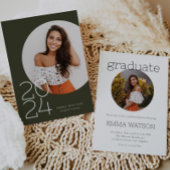 Moderne Graduierungspartei für Minimalistisches Fo Einladung