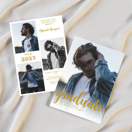 Moderne Graduierungspartei für Minimalistisches Fo Einladung