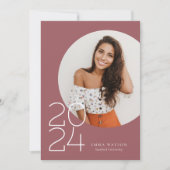 Moderne Graduierungspartei für Minimalistisches Fo Einladung (Vorderseite)