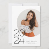 Moderne Graduierungspartei für Minimalistisches Fo Einladung (Vorderseite)