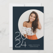 Moderne Graduierungspartei für Minimalistisches Fo Einladung (Vorderseite)