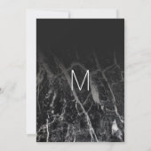 Moderne Graduierungspartei für Schwarz-Weiß-Marmor Einladung (Rückseite)