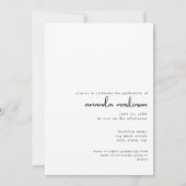 Moderne Graduierungspartei für Schwarz-Weiß-Profil Einladung (Rückseite)