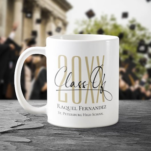 Moderne Graduierungspartei für SkriptCollage Kaffeetasse