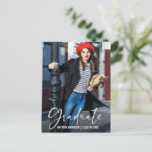 Moderne Graduierungspartei für Tintenstrahl-Tinte Postkarte (Stehend Vorderseite)