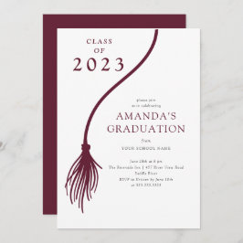 Moderne Graduierungspartei Grad Tassel Einladung