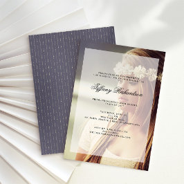 Moderne Graduierungspartei | Overlay mit Foto Einladung