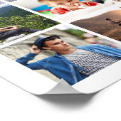 Moderne Graduierungspartei Schwarz-weiß FotoCollag Poster (Ecke)