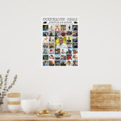 Moderne Graduierungspartei Schwarz-weiß FotoCollag Poster (Küche)