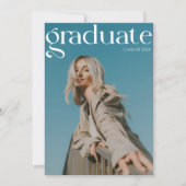 Moderne Graduierungsparty Einladung, Foto Grad Einladung (Vorderseite)