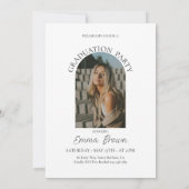 Moderne Graduierungsparty Einladung, Foto Grad Einladung (Rückseite)