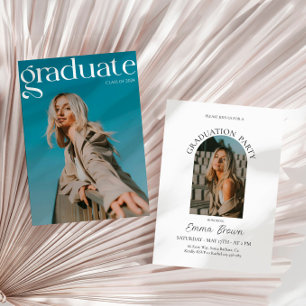 Moderne Graduierungsparty Einladung, Foto Grad Einladung