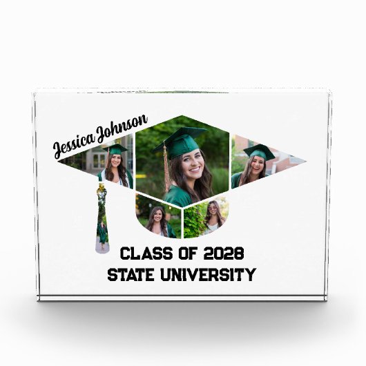 Moderne Graduierungstafel Form Collage Acrylic Fotoblock (Vorderseite)