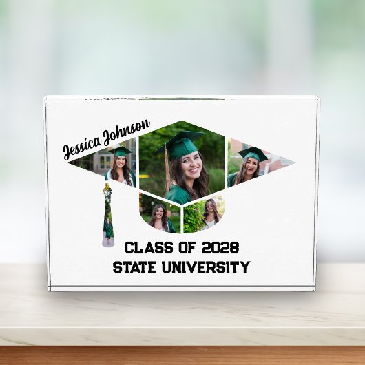 Moderne Graduierungstafel Form Collage Acrylic Fotoblock